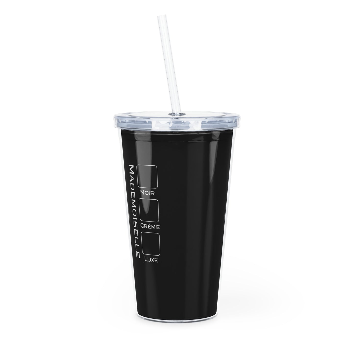 Coco Noir Cup | Plastic Tumbler with Straw