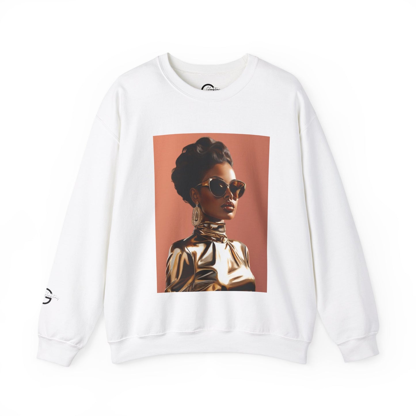 Crewneck Sweatshirt | Lady In Metallic Gold