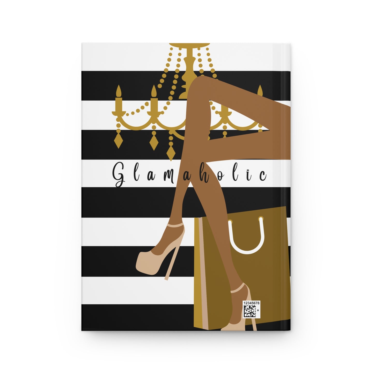 Glamaholic Caramel (Stripes)| Hardcover Journal Matte