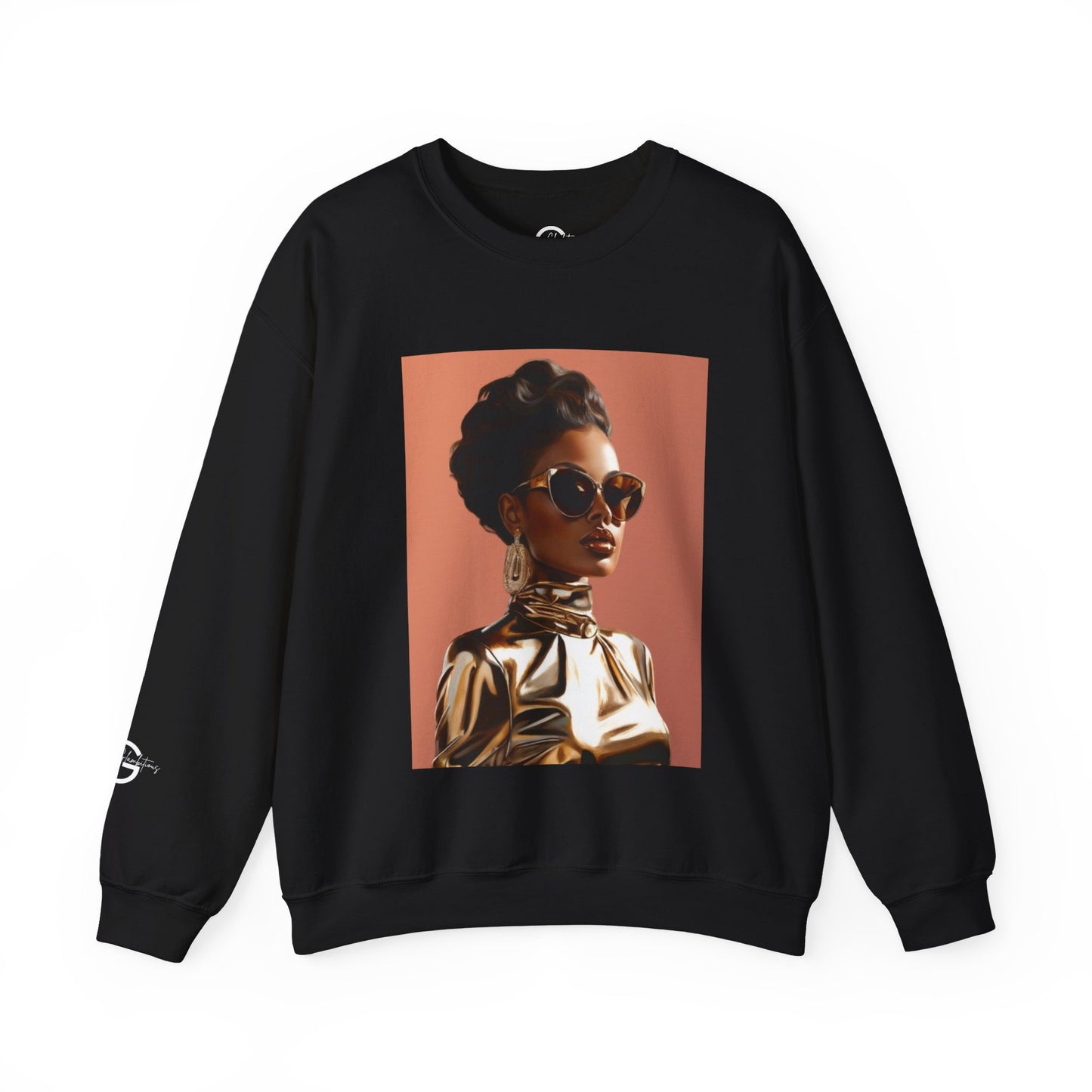 Crewneck Sweatshirt | Lady In Metallic Gold