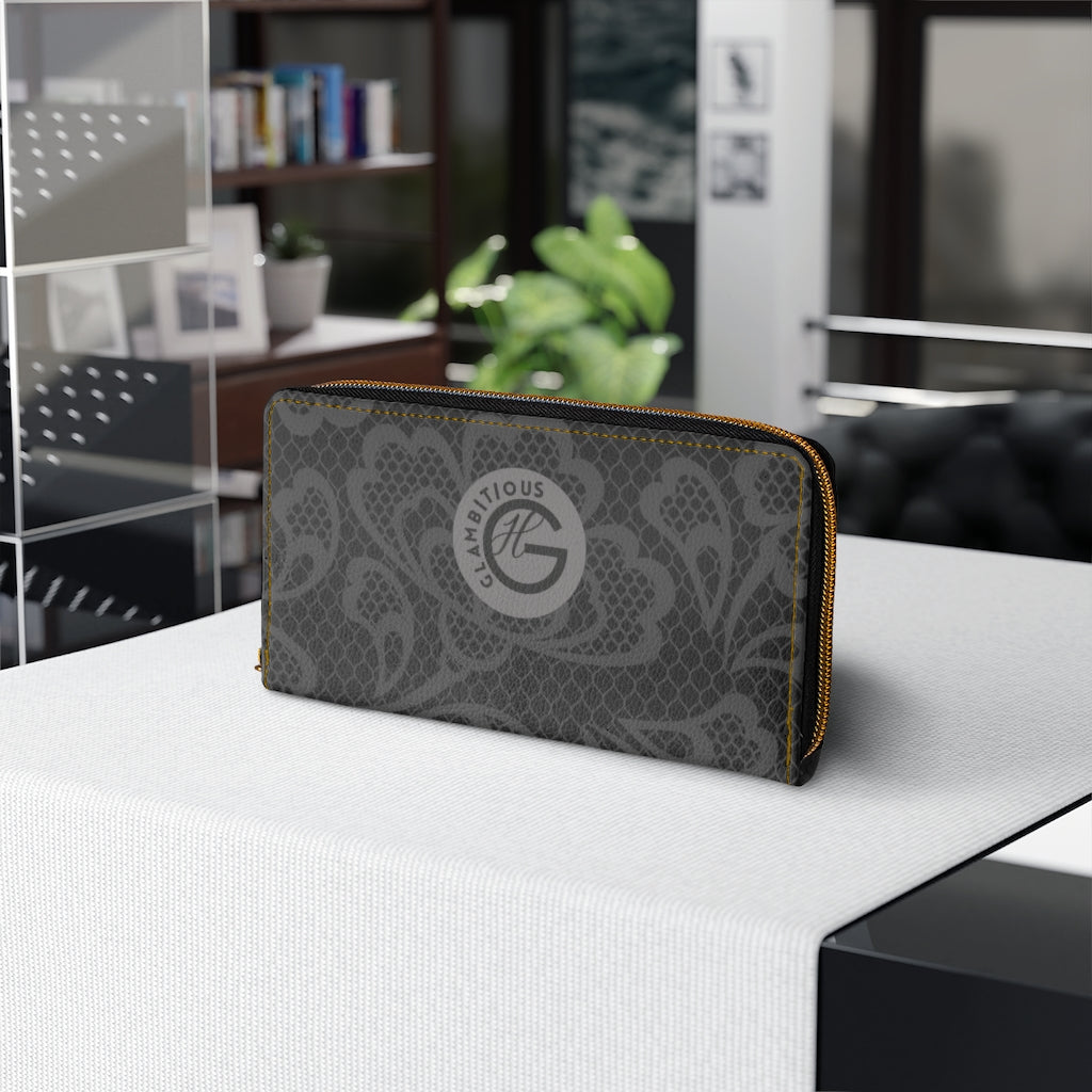 The ' Fancy' Glam| Zipper Wallet (Black)