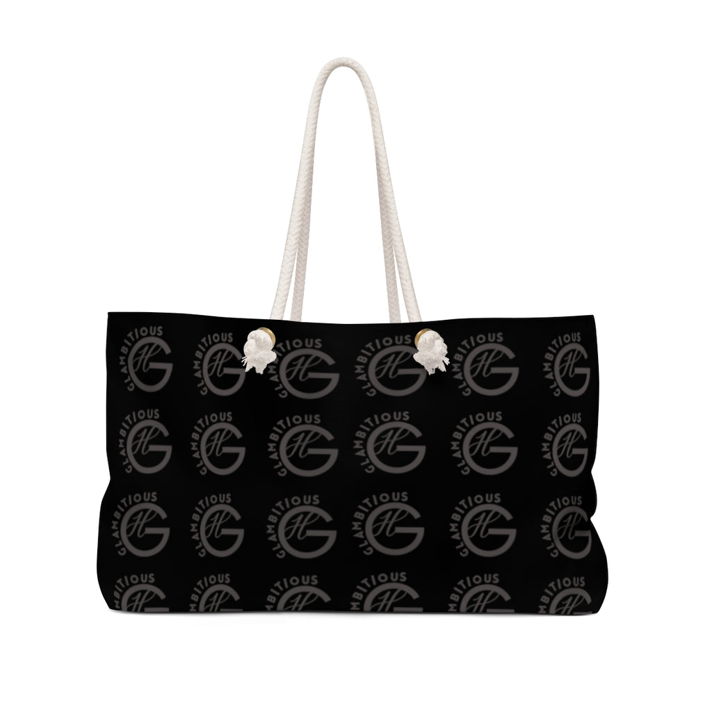 Black Glam Monogram |  Weekender Tote