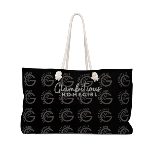 Black Glam Monogram |  Weekender Tote