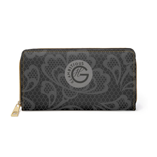 The ' Fancy' Glam| Zipper Wallet (Black)