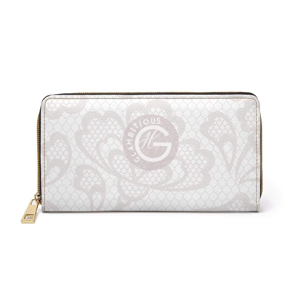 The 'Fancy' Glam | Zipper Wallet (White)